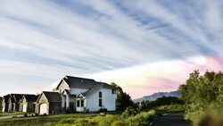 A wave of fire engulfs a neighborhood. Stock Footage