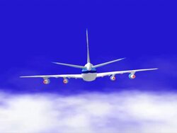 Aircraft over the clouds Stock Footage