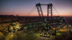Coal Mining at Dusk Stock Footage