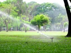 HD:Sprinkler in the park. Stock Footage