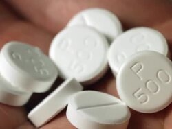 Paracetamol Pills in hand. HD Stock Footage