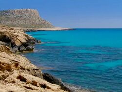 Clear Blue Sea Coastline - Full Stock Footage