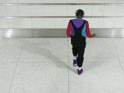 MS Shot of young man dancing in urban area / Minneapolis, Minnesota, United States Stock Footage