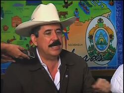 Press conference by ousted Honduran president Zelaya News Clip