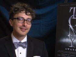 INTERVIEW - Beowulf Boritt in the Winner's Circle at 2014 Tony Awards Stock Footage