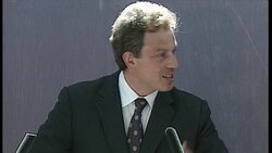 Tony Blair making 'Welfare to Work' speech News Clip
