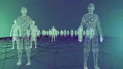 Digital Humans in a Technological Environment Stock Footage