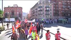 Protests against austerity plans in Paris and Nice News Clip