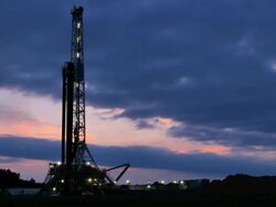 Fracking Dusk Stock Footage