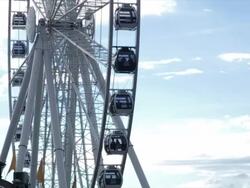 Seattle ferris wheel Stock Footage
