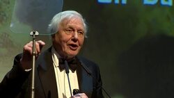 Sir David Attenborough accepting award News Clip