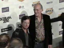 Michael J. Fox and Christopher Lloyd at the Spike TV's 'Scream 2010' at Los Angeles CA. (Footage by WireImage Video/GettyImages) Stock Footage