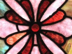 Antique Stained Glass Window Stock Footage