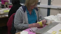 Decoration in pottery factory News Clip