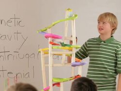 Young Student Giving Presentation on Renewable Energy to Class in School / Richmond, Virginia, USA Stock Footage