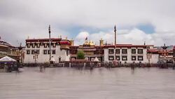 Jokhang Temple at Lhasa Stock Footage