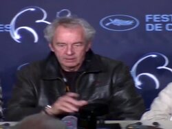 Lesley Manville, Mike Leigh, Ruth Sheen and Jim Broadbent Stock Footage