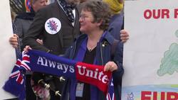 Britons ruing Brexit present oak tree in Brussels News Clip