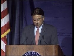 WRAP Musharraf holds news briefing, meets Powell News Clip