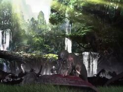 t rex having his meal Stock Footage