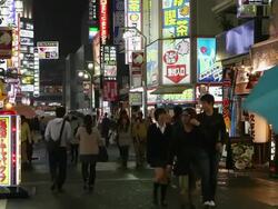 Kabukicho entertainment district in Shinjuku, Tokyo, Japan Stock Footage