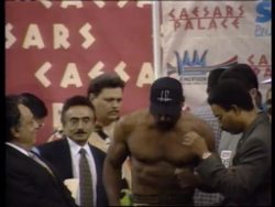 USA: LARRY HOLMES WEIGHTS IN FOR BOXING TITLE FIGHT News Clip