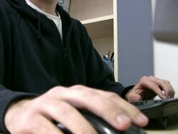 Using mouse and keyboard Stock Footage