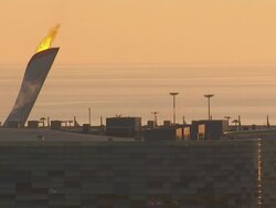 Sochi Olympic Flame Burning News Clip
