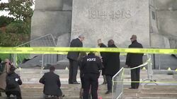CLEAN : Canadian PM pays respects to slain soldier at war memorial News Clip