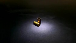 bullet shells with smoke Stock Footage