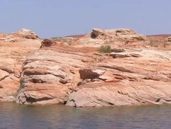 Lake Powell Shoreline 1 Stock Footage