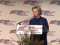 Hillary Clinton Speech - American Jewish Congress Awards Dinner Stock Footage