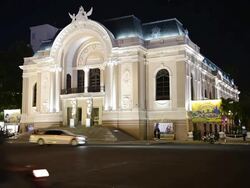 WS View of Royal Opera House / Ho Chi Minh, Vietnam Stock Footage