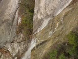 CU AERIAL Shot of Waterfall in table rock state park / South Carolina, United States Stock Footage