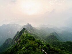 The Great Wall of China sunset timelapse Stock Footage