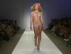 Syla - Runway - MBFW Miami Swim Stock Footage