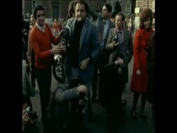 SYND 3-12-72 CYCLISTS DEMONSTRATE AGAINST TRAFFIC CHAOS News Clip