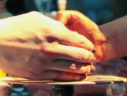 Hands Making Pottery Stock Footage