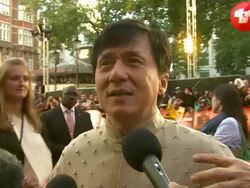 INTERVIEW: Jackie Chan on working with Jaden, on the Smith family at  Stock Footage