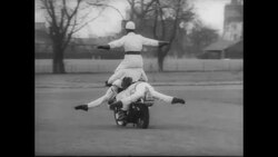 Royal Artillery Aces Perform on Motorcycles Stock Footage