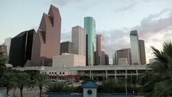 Houston, Texas, USA, downtown city skyline Stock Footage