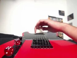 Playing electric guitar Stock Footage