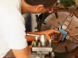worker with machine Stock Footage
