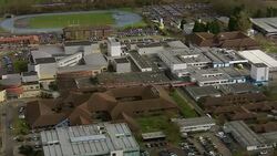 Aerials of Stoke Mandeville Hospital News Clip