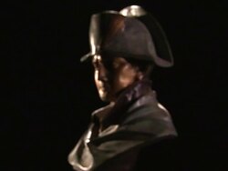 A bust of Napoleon Bonaparte rotates against a black background. Stock Footage