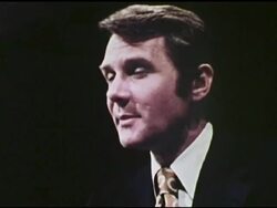 ABC News - producing the live evening news Stock Footage