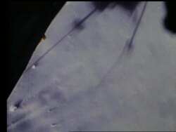 Apollo 16 point of view of descent + landing on Moon Stock Footage