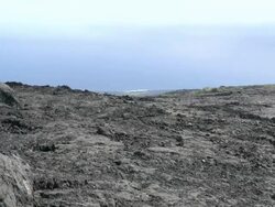Old lava flow beach Stock Footage
