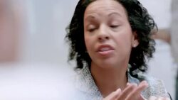 Confident businesswoman speaks out, lists on fingers in office conference-room meeting Stock Footage