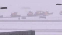The federal government and several school districts around Washington, DC were closed today because of snowfall. Travelers at two of the region's airports dealt with delays and cancellations. (Dec. 10) News Clip